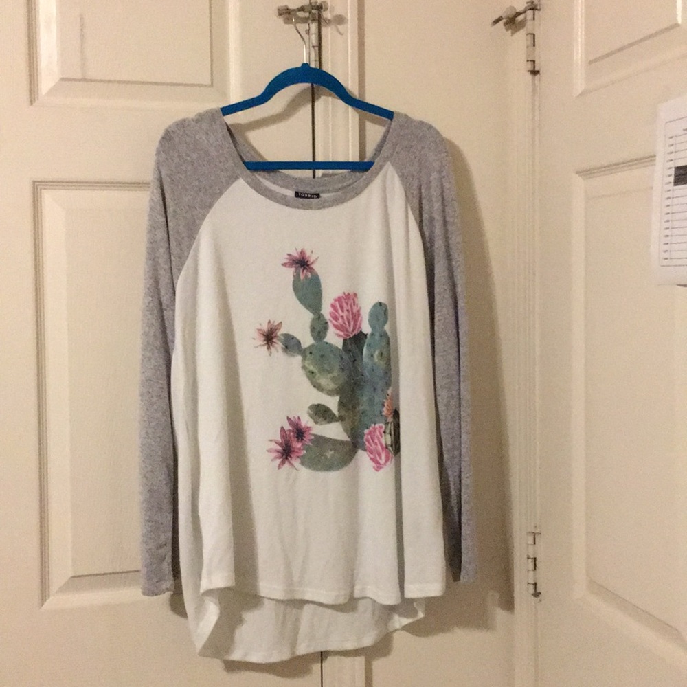 Super soft cactus baseball T-shirt